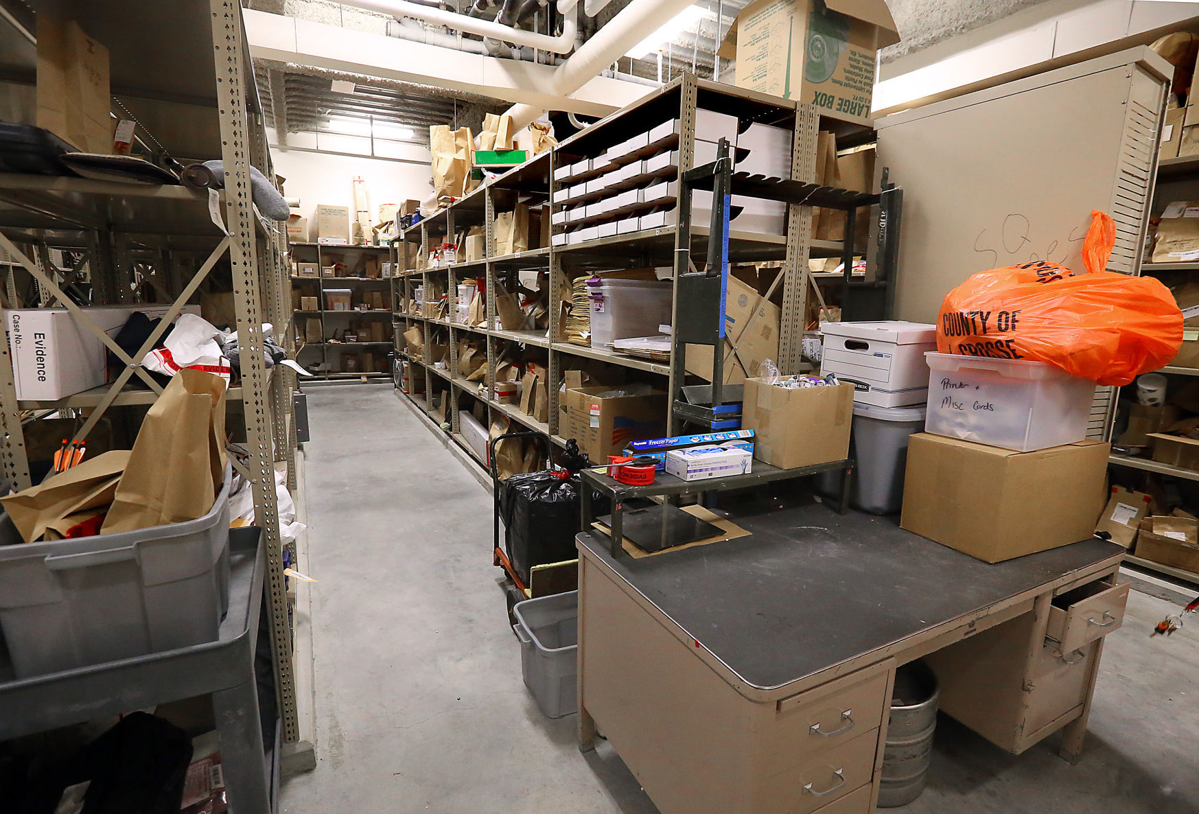La Crosse County Courthouse and Law Enforcement Center: Evidence room